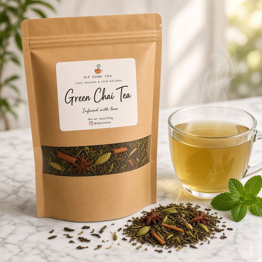 DipSomeTea Organic Green Chai Tea 4 oz